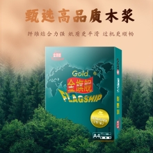 金旗舰A4/80g 复印纸 高档双面 打印纸 500张/包 5包/箱（2500张）APP金光