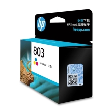 惠普803原装彩色墨盒（HP）803彩色墨盒标准版 适用hp deskjet 1111/1112/2131/2132/2621/2622打印机 彩色墨盒