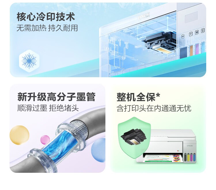 爱普生L3356 白色（EPSON）彩色多功能一体机 (打印 复印 扫描)家用办公打印(L3256升级型)004系列墨水